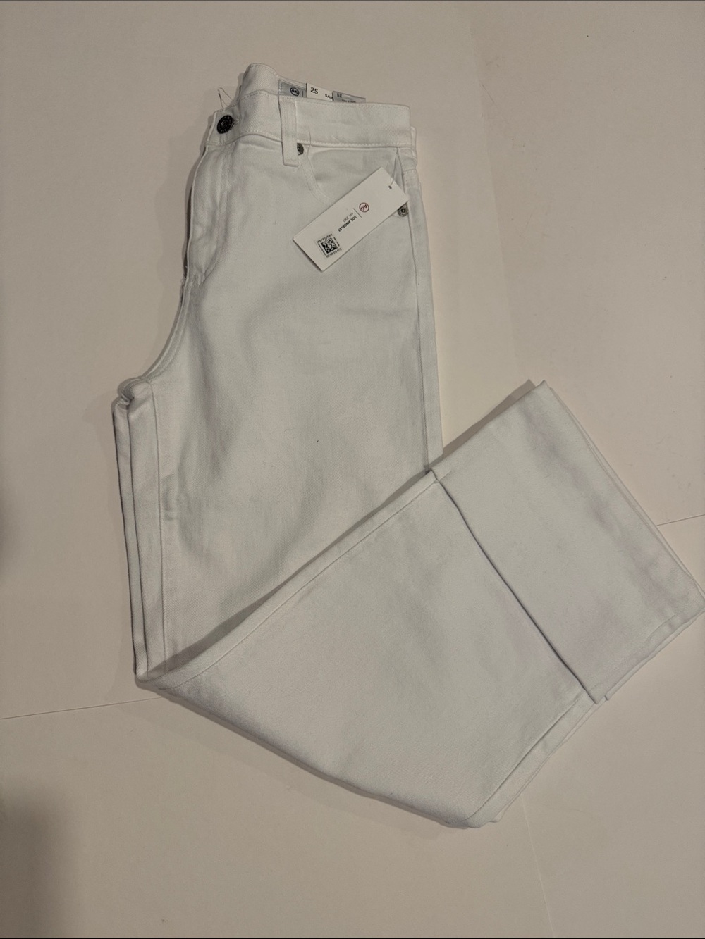 Ag Adriano Goldschmied White Denim Jeans with Tag